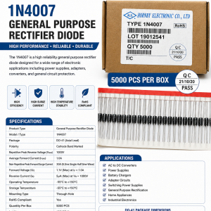 Original Hornby 1N4007 Rectifier Diode 1000V 1A