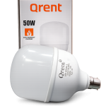 Qrent 50W Cool White LED Bulb B22 Base | High Brightness Energy Saving LED Light | 6500K Crystal White | 6 Months Warranty