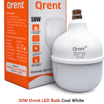 Qrent 50W Cool White LED Bulb B22 Base | High Brightness Energy Saving LED Light | 6500K Crystal White | 6 Months Warranty