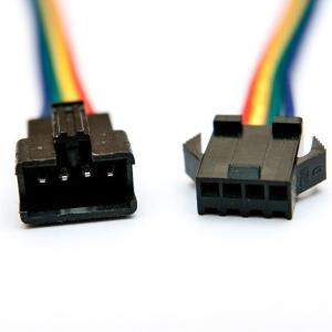JST SM 4 Pin Plug Male and Female Connector Adapter with 150 mm Electrical Cable Wire for LED Light (Pack of 10)